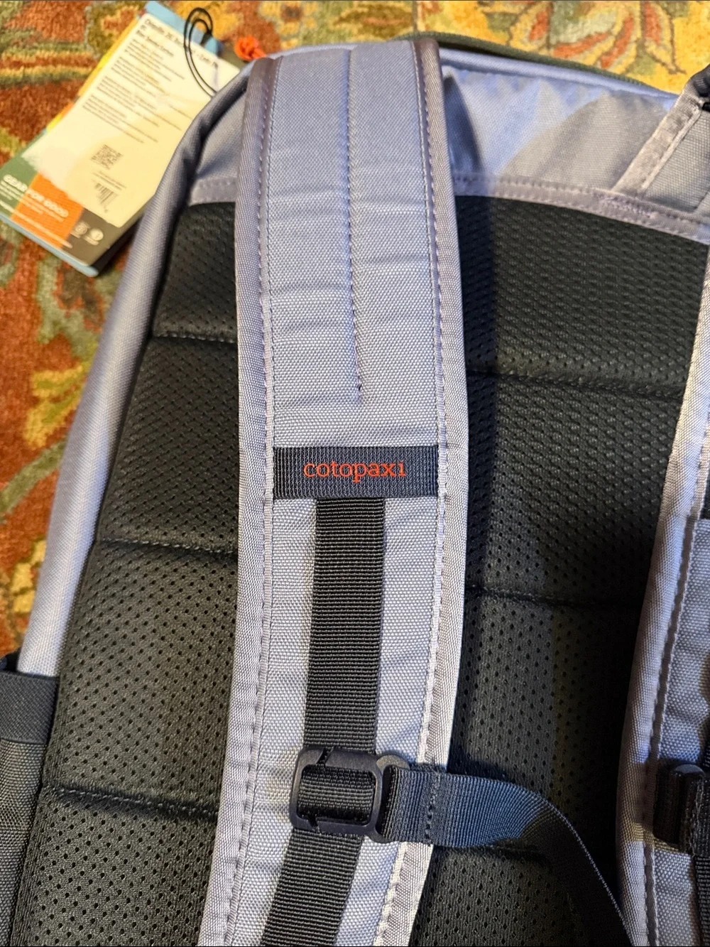 Cotopaxi 26L Chiqullo Blue Smoke Carbon Black Backpack with Yellow Zipper Accent